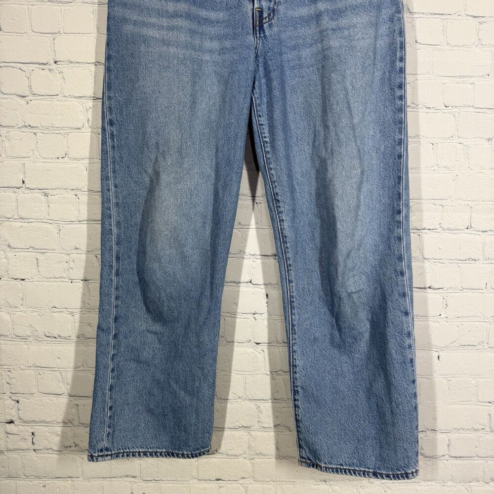 Levis Ribcage Straight Ankle Jeans Women W30 L27 Button Fly Big E Light Blue - Picture 13 of 16